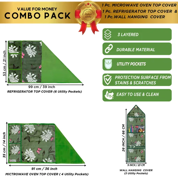Appliances_Cover_Combo_Set_of_(1_Pc._Fridge_Top_Cover_+_1_Pc._Microwave_Oven_Top_Cover_+_1_Pc._Wall_Hanging_Storage_Organizer)