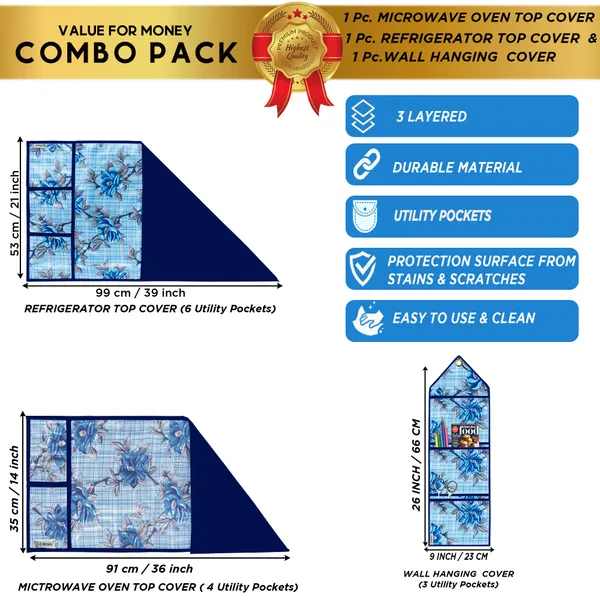 Appliances_Cover_Combo_Set_of_(1_Pc._Fridge_Top_Cover_+_1_Pc._Microwave_Oven_Top_Cover_+_1_Pc._Wall_Hanging_Storage_Organizer)