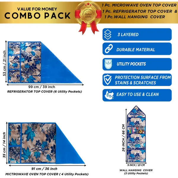Appliances_Cover_Combo_Set_of_(1_Pc._Fridge_Top_Cover_+_1_Pc._Microwave_Oven_Top_Cover_+_1_Pc._Wall_Hanging_Storage_Organizer)