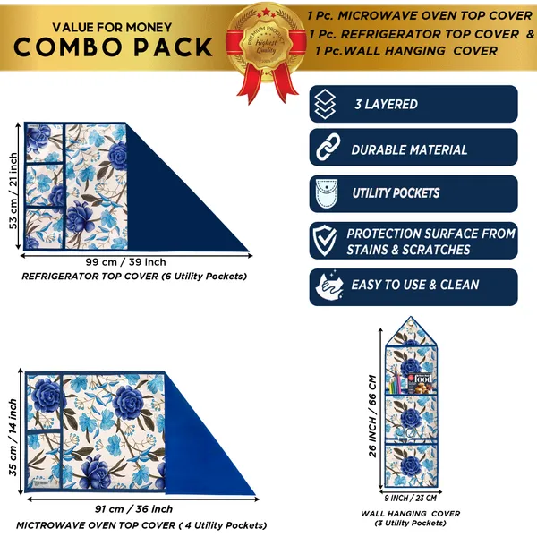 Appliances_Cover_Combo_Set_of_(1_Pc._Fridge_Top_Cover_+_1_Pc._Microwave_Oven_Top_Cover_+_1_Pc._Wall_Hanging_Storage_Organizer)