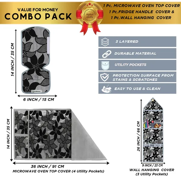 Appliances_Cover_Combo_Set_of_(1_Pc._Microwave_Oven_Top_Cover_+_1_Pc._Microwave_Handle_Cover_+_1_Pc._Wall_Hanging_Storage_Organizer)