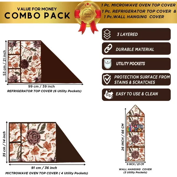 Appliances_Cover_Combo_Set_of_(1_Pc._Fridge_Top_Cover_+_1_Pc._Microwave_Oven_Top_Cover_+_1_Pc._Wall_Hanging_Storage_Organizer)