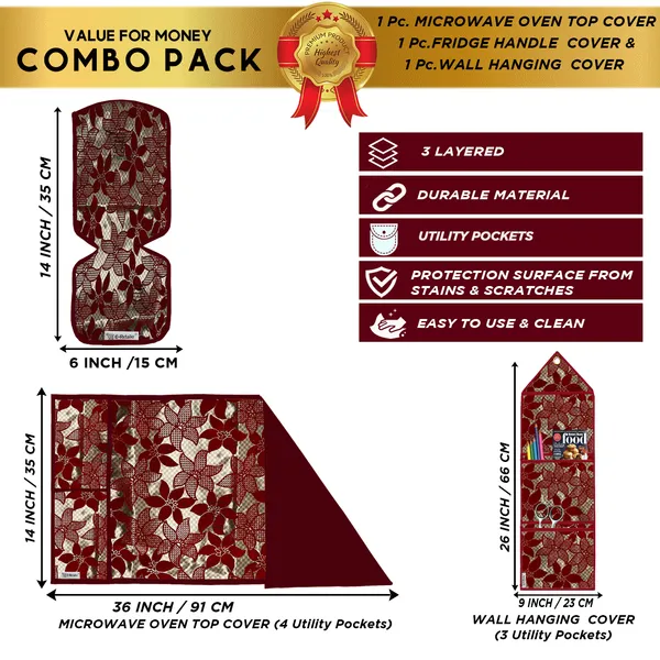 Appliances_Cover_Combo_Set_of_(1_Pc._Microwave_Oven_Top_Cover_+_1_Pc._Microwave_Handle_Cover_+_1_Pc._Wall_Hanging_Storage_Organizer)