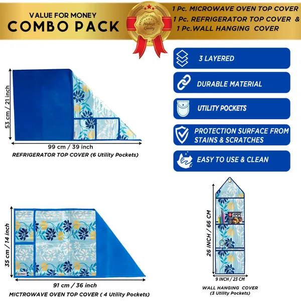 Appliances_Cover_Combo_Set_of_(1_Pc._Fridge_Top_Cover_+_1_Pc._Microwave_Oven_Top_Cover_+_1_Pc._Wall_Hanging_Storage_Organizer)
