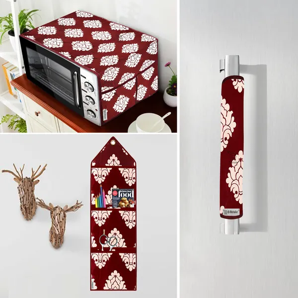 Appliances_Cover_Combo_Set_of_(1_Pc._Microwave_Oven_Top_Cover_+_1_Pc._Microwave_Handle_Cover_+_1_Pc._Wall_Hanging_Storage_Organizer)