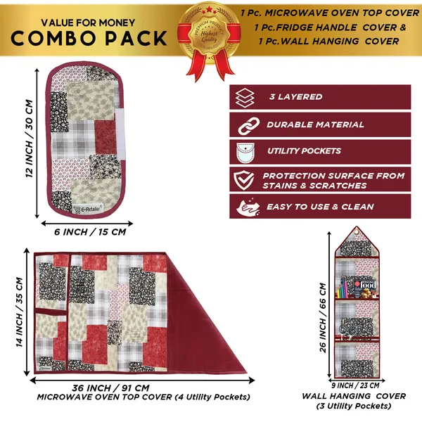 Appliances_Cover_Combo_Set_of_(1_Pc._Microwave_Oven_Top_Cover_+_1_Pc._Microwave_Handle_Cover_+_1_Pc._Wall_Hanging_Storage_Organizer)