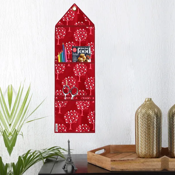 Organizer_Cover_Combo_Set_of_2_Pcs._(Wall_Hanging_Organizer/Magazine_Holder_With_3_Utility_Pockets)
