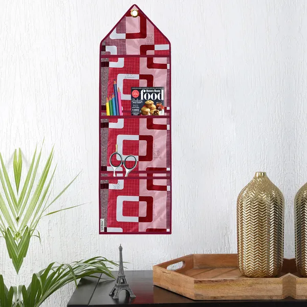 Organizer_Cover_Combo_Set_of_2_Pcs._(Wall_Hanging_Organizer/Magazine_Holder_With_3_Utility_Pockets)