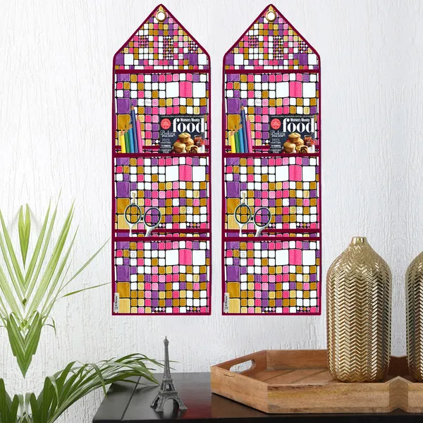Organizer_Cover_Combo_Set_of_2_Pcs._(Wall_Hanging_Organizer/Magazine_Holder_With_3_Utility_Pockets)