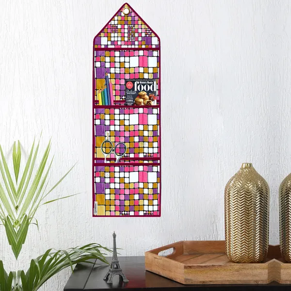Organizer_Cover_Combo_Set_of_2_Pcs._(Wall_Hanging_Organizer/Magazine_Holder_With_3_Utility_Pockets)