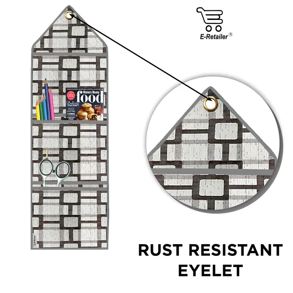 Organizer_Cover_Combo_Set_of_2_Pcs._(Wall_Hanging_Organizer/Magazine_Holder_With_3_Utility_Pockets)