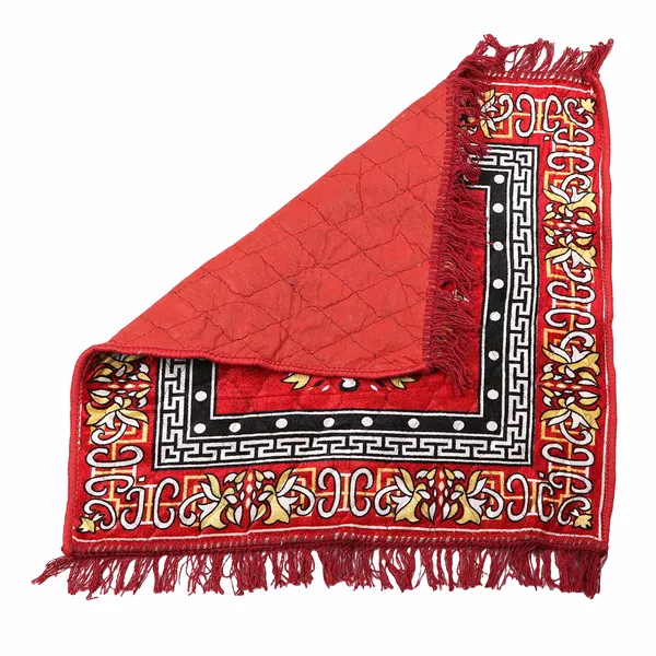 Set_of_2_Pcs._Quilted_Velvet_Prayer_Mat/Pooja_Aasan_Mat/Floor_Mat__(Color-Leaf_Black,_Size-18X18_Inches)