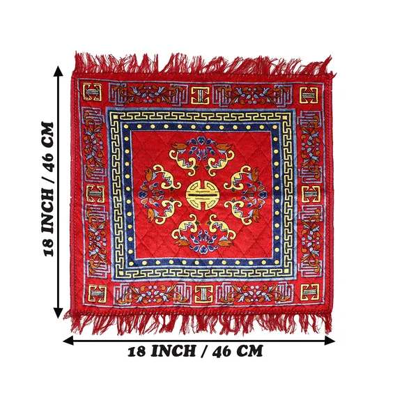 Quilted_Velvet_Prayer_Mat/Pooja_Aasan_Mat/Floor_Mat_(Color-Leaf_Maroon,_Size-18X18_Inches)
