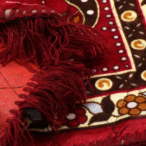 Quilted_Velvet_Prayer_Mat/Pooja_Aasan_Mat/Floor_Mat_(Color-Floral_Red,_Size-24x24_Inches)