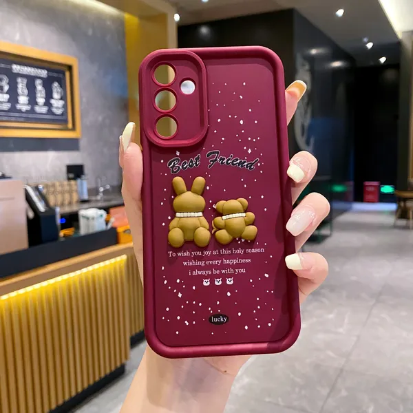 Cartoon Bear Phone Cover Teddy Bear Cute AS PLATINUM Samsung F15