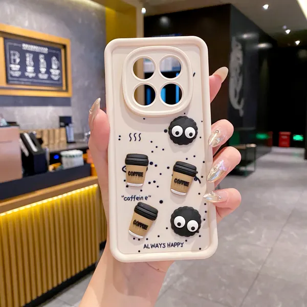 AS PLATINUM Redmi Note 14 Pro+ Plus 5G Coffee Soft Silicone Cute 3D Cartoon  Back Cover Case Pattern 11 Price in India Buy AS PLATINUM Redmi Note