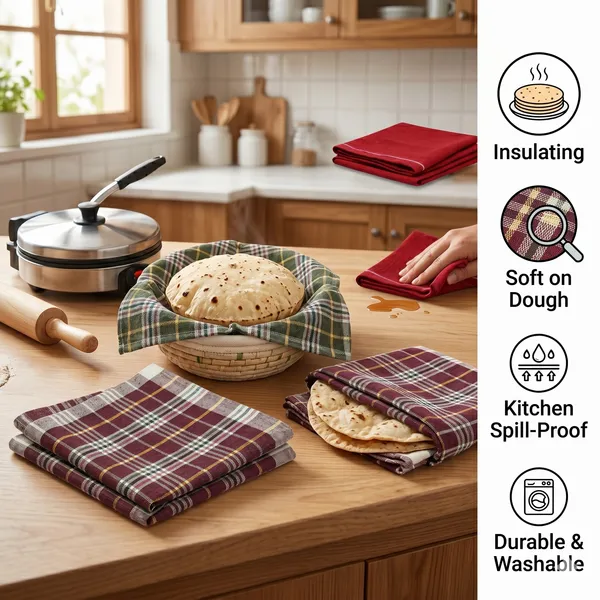 Cotton_Kitchen_Napkins_12_Pcs_Pack,_20x20_Inch_Checked_Roti_Cover_Cloth,_Reusable_Kitchen_Towels_for_Home,_Dining_Table_&_Daily_Use