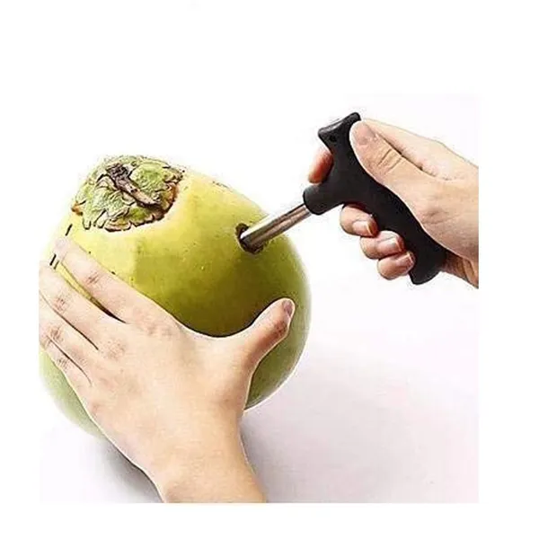 Stainless_Steel_Coconut_Opener_Tool/Driller_with_Comfortable_Grip