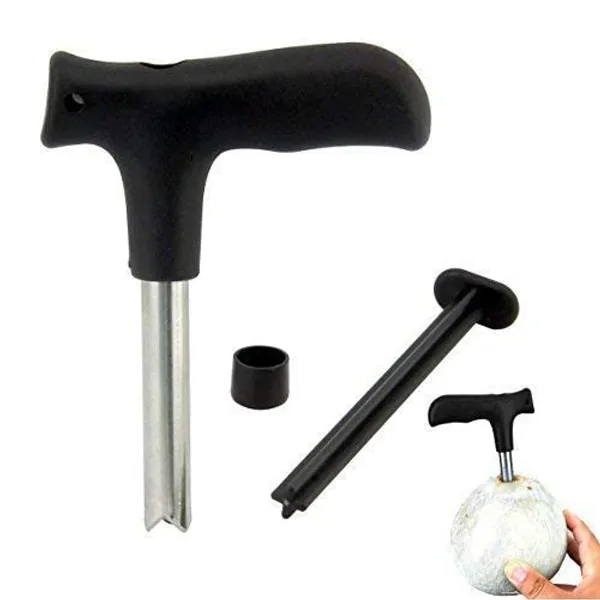 Stainless_Steel_Coconut_Opener_Tool/Driller_with_Comfortable_Grip