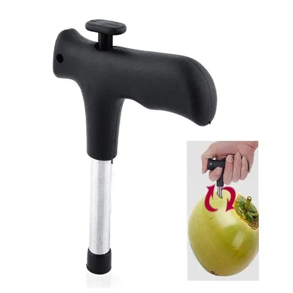 Stainless_Steel_Coconut_Opener_Tool/Driller_with_Comfortable_Grip