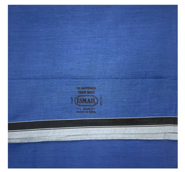 100%_Pure_Cotton_ISMAIL_Plain_Color_Grey_Lungi_-_2.10_Mtrs