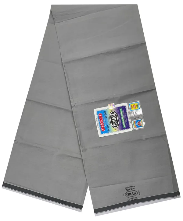 100%_Pure_Cotton_Plain_Color_Grey_Lungi_-_2.10_Meter