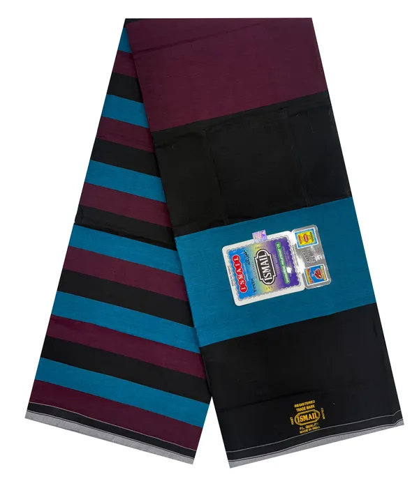 100%_cotton_black_maroon_and_blue_color_ring_design_lungi_for_men_2.10,_2.25_and_2.60_meter