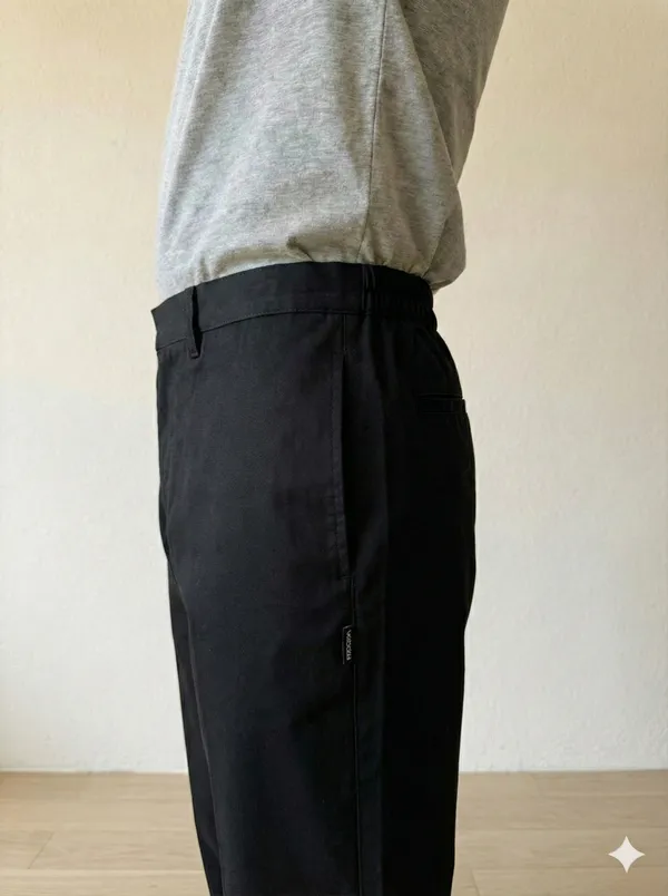 100%_cotton_pant_style_(half_elastic)_pyjama_black_color_front_open