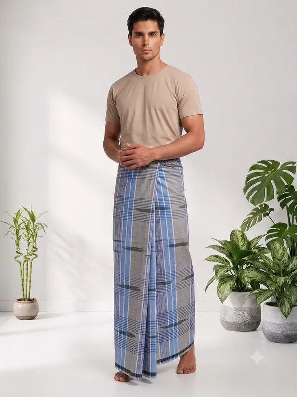 100%_cotton_silver_katari_lungi_for_men_