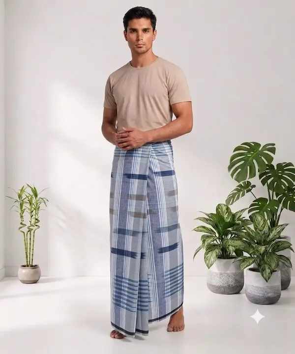 100%_cotton_silver_katari_lungi_for_men_