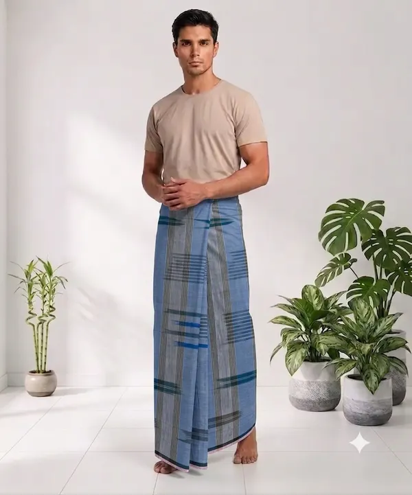 100%_cotton_silver_katari_lungi_for_men_