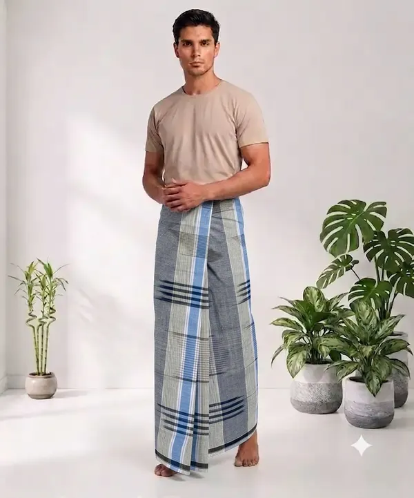100%_cotton_silver_katari_lungi_for_men_