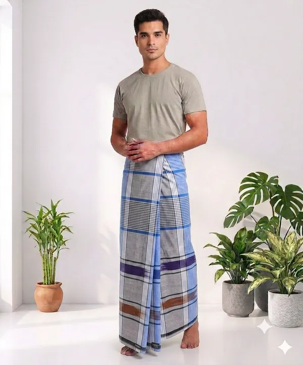 100%_cotton_silver_katari_lungi_for_men_