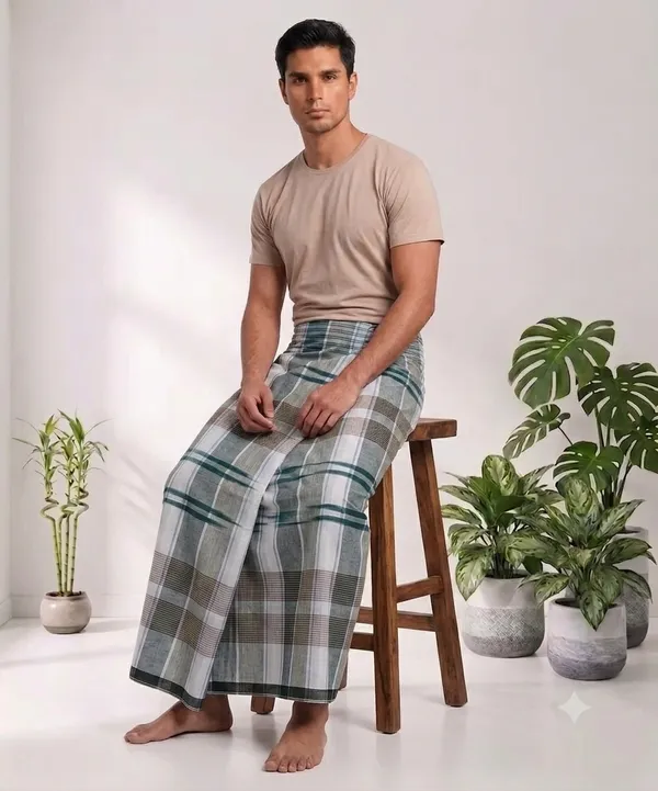 100%_cotton_silver_katari_lungi_for_men_