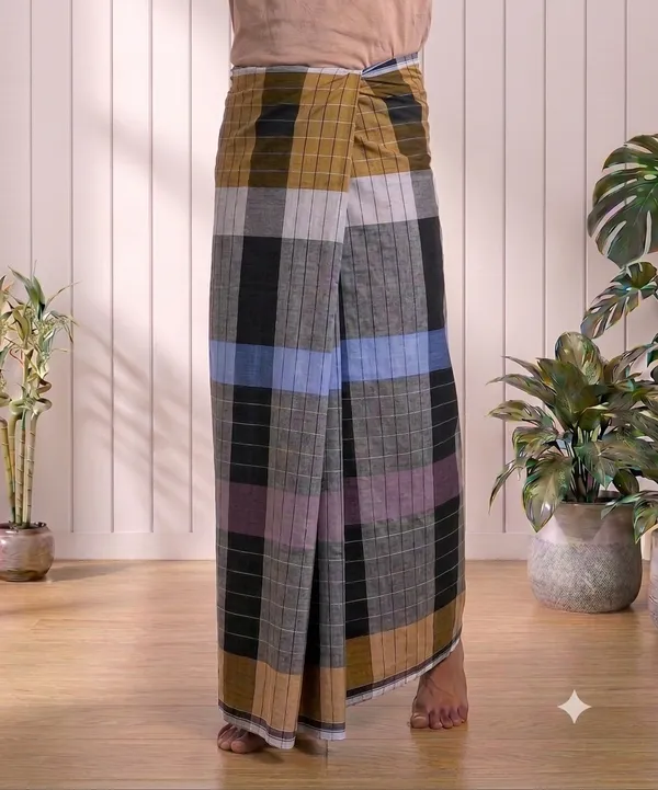 100%_pure_cotton_black_fancy_design_lungi_for_men_2.10_meter