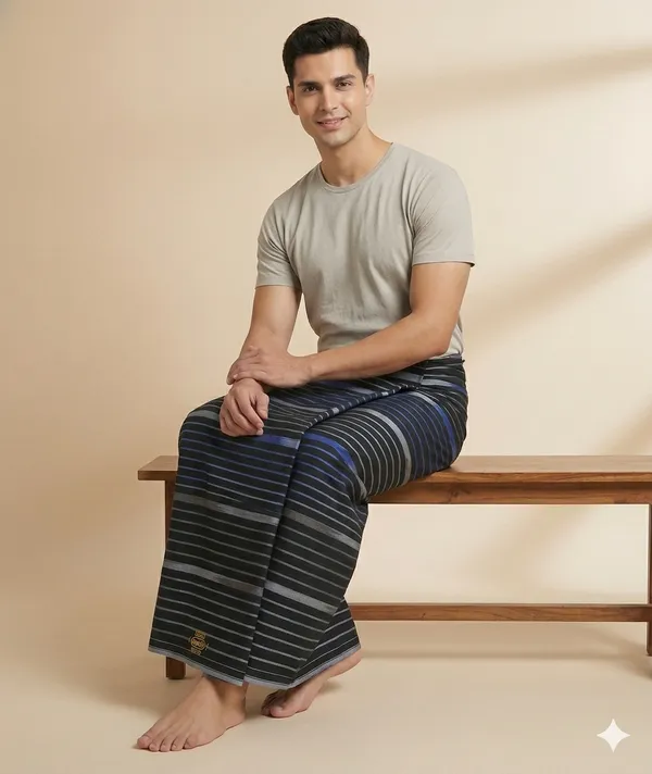 100%_pure_cotton_black_katari_stripes_lungi_for_men