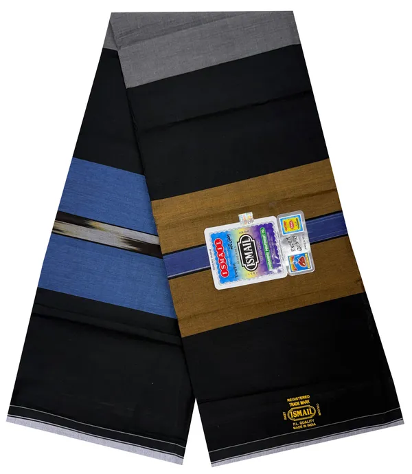 100%_pure_cotton_black_ring_design_lungi_for_men_2.10_meter