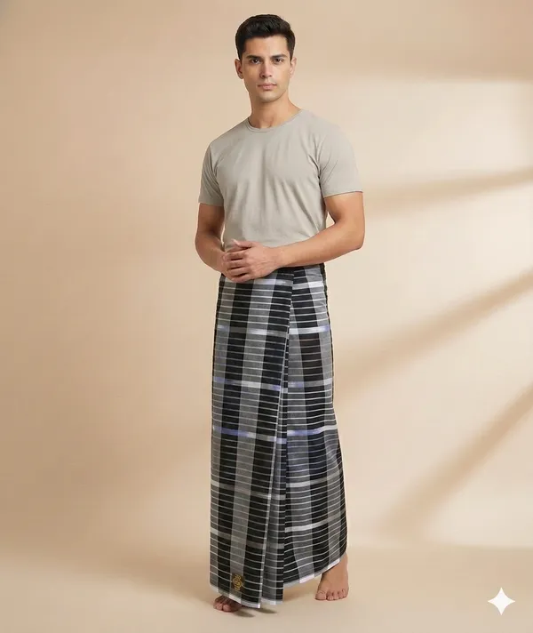 100%_pure_cotton_black_stripes_lungi_for_men