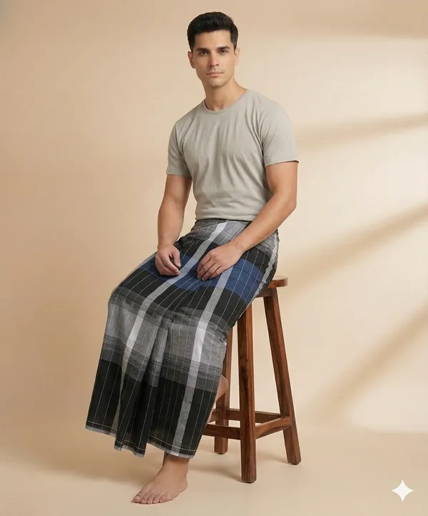 100%_pure_cotton_black_stripes_lungi_for_men