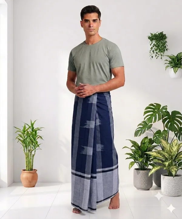 100%_pure_cotton_blue_stripes_lungi_for_men