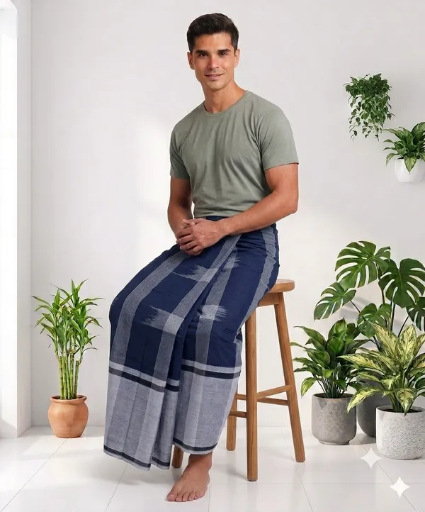 100%_pure_cotton_blue_stripes_lungi_for_men