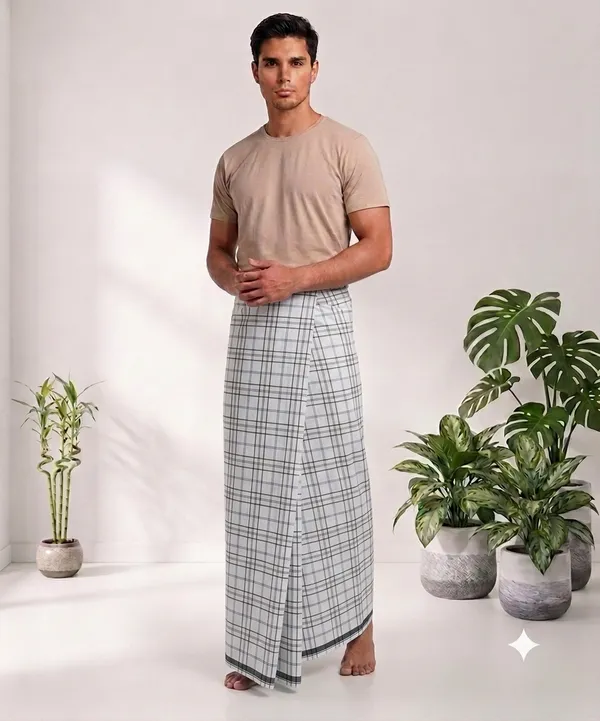 100%_pure_cotton_checkered__lungi_for_men_2.10_meter_