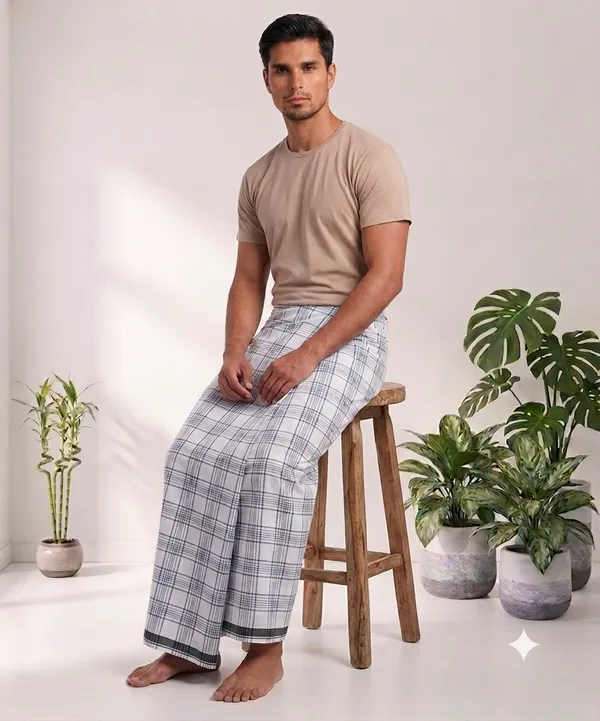 100%_pure_cotton_checkered__lungi_for_men_2.10_meter_