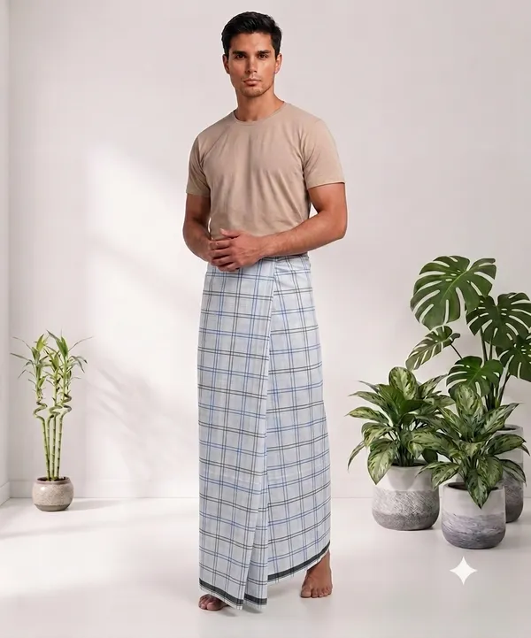 100%_pure_cotton_checkered__lungi_for_men_2.10_meter_