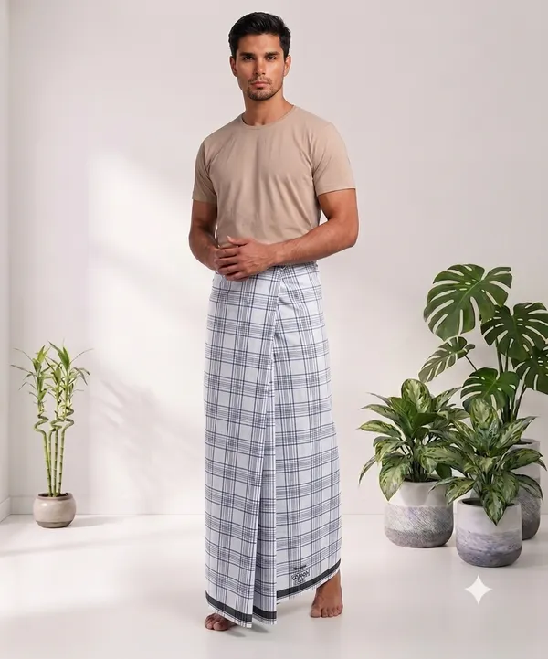 100%_pure_cotton_checkered__lungi_for_men_2.10_meter_