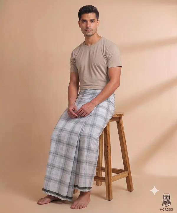 100%_pure_cotton_checkered__lungi_for_men_2.10_meter_