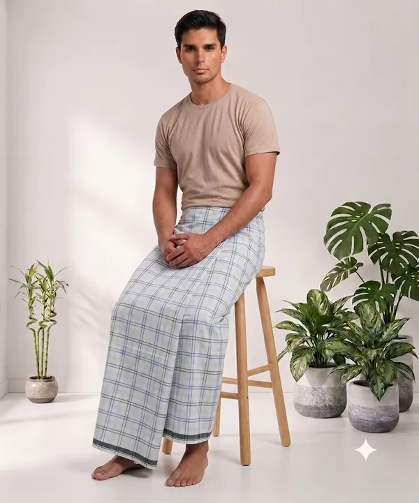 100%_pure_cotton_checkered__lungi_for_men_2.10_meter_