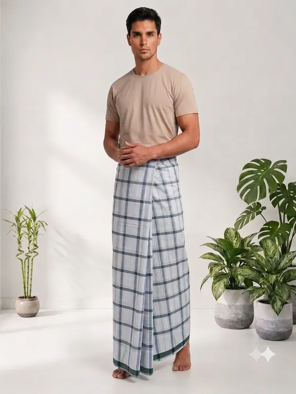 100%_pure_cotton_checkered__lungi_for_men_2.10_meter_