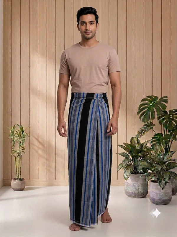 100%_pure_cotton_horizontal_lines_lungi_for_men_2.10_meter