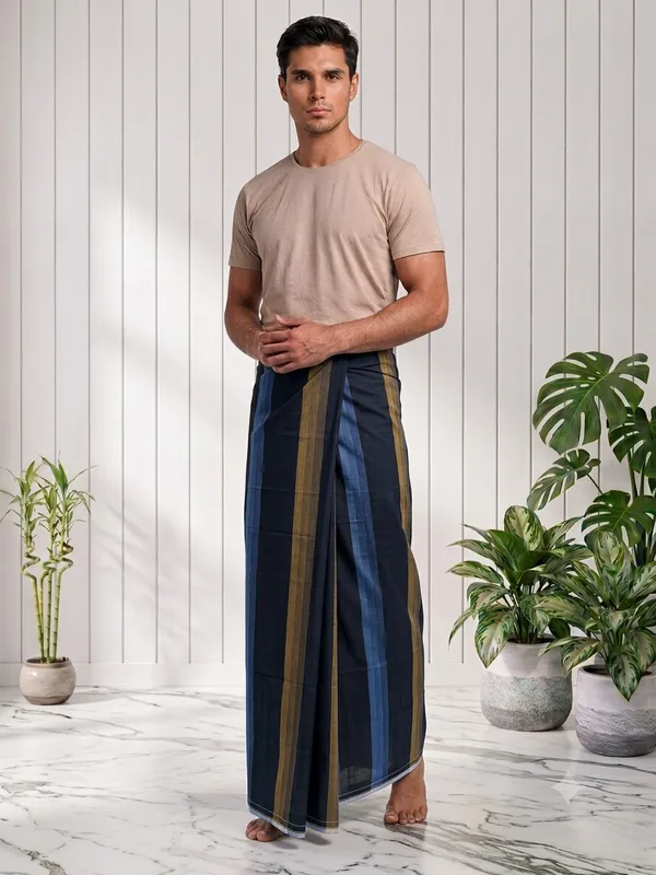 100%_pure_cotton_horizontal_lines_lungi_for_men_2.10_meter